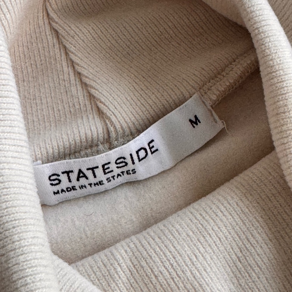 STATESIDE Honeyluxe Flatback Rib Dropped Dolman Top in Cream